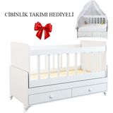 Prome Beşik Cibinlikhediyeli - 132*85*65 - Beyaz