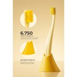 Promis Box Sarı Diş Fırçası + Stand – 6750 Yumuşak Kıl, Biyoplastik Sap