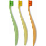 Promıs Colored Bioplastik 3’lü Diş Fırça Seti – 6750 Yumuşak Kıl, Ergonomik Lignin Sap, Canlı Renkler, Antibakteriyel, Italyan Tasarımı, Alman Üretimi - Option-1