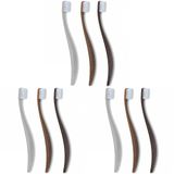 PROMIS Wood Love Bioplastik 3’lü Diş Fırça Seti - 6750 Antibakteriyel Yumuşak Kıl, Ergonomik Lignin Sap, Geri Dönüştürülebilir, Ahşap Sap, İtalyan Tasarımı, Alman Üretimi (3 paketi)