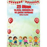 Promisebackdrop2 Çocuk Bayramı, 23 Nisan, Atam Izindeyiz, Okul Etkinlik, Kumaş Arka Fon 250X200CM Ek Dikişli