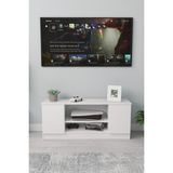 Promodül Fonksiyonel Tv Ünitesi – Modern Tasarımlı Şık ve Kullanışlı Televizyon Rafı ve Depolama Alanı - Beyaz