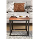 Promodül Kare Orta Sehpa 44X44X40,7 cm 28 mm Tabla Masif Ahşap Ayak - CEVİZ