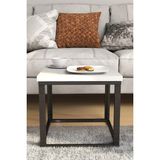 Promodül Kare Orta Sehpa 44X44X40,7 cm 28 mm Tabla Masif Ahşap Ayak - GRİ