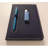 Promopanya isim Yazılabilir Defter Kalem Çakmak Set Lacivert-Mavi Renk-isme özel-kişiye özel-kişiselleştirilebilir.