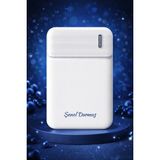 Promopanya Isme Özel-Kişiye ÖZEL-5000MAH Powerbank Beyaz (Tek siparişte 10 adet satın almaya 1 adet Bluetooth speaker hediye)