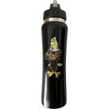 Promopanya Kara Kartal termos 750ML. Pipetli Sporcu Matarası-Termos Siyah Renk Emzikli Okul Matarası-Termos ( Isim Yazılabilir, Isme Özel, Kişiye Özel, Kişiselleştirilebilir)