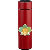 Promopanya Kırmızı Uzun Süre Yalıtım Sağlayan Çocuk Termosu (Bebek Mama KABI-12SAAT-MINIK Aslan Figürlü, Isme Özel-Kişiye Özel-Kişiselleştirilebilir, Isim Yazılabilir)