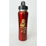 Promopanya Sarı Kırmızı Aslanlı termos 750ML. Pipetli Sporcu Matarası-Termos Kırmızı Renk Emzikli Okul Matarası-Termos (isim Yazılabilir,isme Özel, Kişiye Özel, Kişiselleştirilebilir)