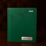 Promosyon Denizi Isme Özel Yeşil Dünya Baskılı Ajanda 2027 Tarihli - Isme Özel Kalem Hediyeli