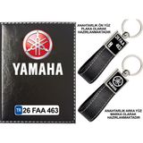 Promosyon Denizi Plakanıza Özel Yamaha Logolu Siyah Ruhsat Kabı ve Anahtarlık