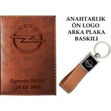 Promosyon Denizi Plakanıza ve Isminize Özel Lazer Baskılı Opel Logolu Taba Ruhsat Kabı ve Anahtarlık