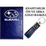 Promosyon Denizi Subaru Logolu Lacivert Ruhsat Kabı ve Subaru Logolu Anahtarlık