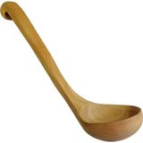 Promosyonca Ahşap Kepçe, Spatula, Kaşık Çeşitleri 5 Adet (Kepçe) - Çok Renkli