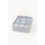 Promosyonca Çekmece İçi Düzenleyici, 12 Bölmeli, Çizgili Desen, 31x25x12 cm, Çorap ve İç Çamaşırı Organizeri