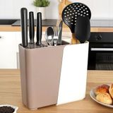 Promosyonca Çok Fonksiyonlu Mutfak Düzenleyici, 2-3 Bölmeli Ayarlanabilir Genişlik, Çatal Kaşık Bıçak Tutucu, 17-24 cm Genişlik (Krem)