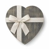 Promosyonca Hediye Kutusu, Kalp Şeklinde, İç İçe 3 Adet, 22x19x8 cm, Farklı Renk Seçenekleri (Gri-Yeşil)