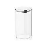 Promosyonca Metal Kapaklı Vakumlu Kare Kavanoz, Hava Geçirmez Saklama Kabı, 1500 ml