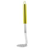 Promosyonca Metal Patates Ezici, Kaliteli, Renkli Saplı (Gold)