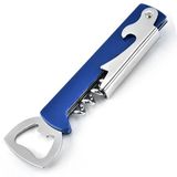 Promosyonca Metal Tirbuşon ve Şişe Açacağı Seti (Mavi)