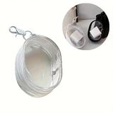 Promosyonca Mini Şarj Kablosu Düzenleyici Organizer, 2 Farklı Renk Seçeneği (Beyaz)