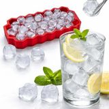 Promosyonca Petek Şeklinde Silikon Buz Kalıbı, 37 Bölmeli, BPA İçermez, 20x11 cm (1, Kırmızı)