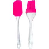 Promosyonca Silikon Spatula ve Fırça Seti, 2 Parça (Pembe) - 0 - 19 L