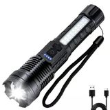 Promosyonca Usb Şarjlı Mini El Feneri – Led Fener, 3 Modlu Işık, Metal Kasa, Klipsli Taşınabilir Aydınlatma, Kutulu Cep Feneri, Şarj Kablosu Dahil [Enerji Sınıfı A+++] (Mini Metal) [Enerji Sı