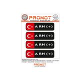 PROMOT KAN GRUBU STİCKER 3D KABARTMALI KAN GRUBU STİCKER 4 ADET MOTOSİKLET KASK EKİPMANLARI STİCKER 03