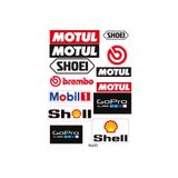 PROMOT MOTOSİKLET OTO BİSİKLET SPONSOR SHEEL MOTUL EKİPMAN KASK STİCKER SETİ 1