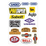 PROMOT MOTOSİKLET STİCKER PROTAPER MOTOSİKLET SPONSOR SHOEI KARIŞIK MARKA STİCKER ETİKET KAPLAMA