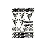 Promot Mt-25 Yamaha Mt Motosiklet Sticker Seti A4 Ebatı Çoklu Sticker 01