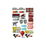 PROMOT NOFEAR TEMALI EKİPMAN KASK MOTORSİKLET OTO BİSİKLET STİCKER SETİ 1
