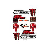 PROMOT PRO STREET EKİPMAN KASK MOTORSİKLET GRENAJ OTO BİSİKLET STİCKER 1