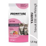 Pronature Yavru Kuru Kedi Maması 1,5 kg Tavuk Etli ve Pirinçli Süper Premium Kalite
