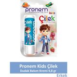 Pronem Kids Çilek Dudak Bakım Kremi 4,8gr Beyaz Renkli Erkekler İçin Özel Formül