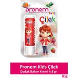Pronem Kids Dudak Bakım Kremi Kız Çilek 4,8gr - Beyaz