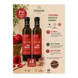 Proori Gül Sirkesi Içilebilir Doğal Fermente Canlı Sirke 500 ml 2'li Paket (1000 ML)