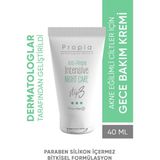 Propia Onarıcı Gece Kremi – Gliserinli, Akneli Ciltler İçin Yoğun Nemlendirici ve Besleyici Formül, 40 ml