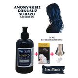 PROQURE Amonyaksız Saç Boyası, Kokusuz Subazlı Yarı Kalıcı 250 ml (AÇICI SETLİ) Gece Mavisi
