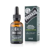 Proraso Beard Oil / Sakal Bakım Yağı Cypress Vetyver, 30 Ml | Macadamia yağı ve Avokado ile zenginleştirilmiş, uzun sakalları sarar, kurumayı önler, kehribar ve misk odunsu kokusu
