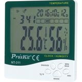 Pro's Kit Ten, Proskit NT-311 Dijital Sıcaklık ve Nem Ölçer LCD Ekranlı Termometre Higrometre - Açık Yeşil