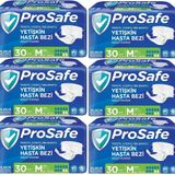 Prosafe 6 Paket 30'lu M-Orta Boy Bel Bantlı Tekstil Yüzey Yetişkin Hasta Bezi