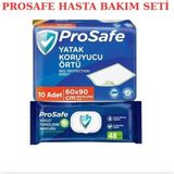 Prosafe Hasta Bakım Seti Vücut Temizleme Havlusu 48Lİ-YATAK Kruyucu Örtü 60X90 14 Lu - Beyaz - Standart
