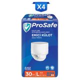 PROSAFE Külotlu Yetişkin Hasta Bezi Emici Külot Büyük 30'lu X4