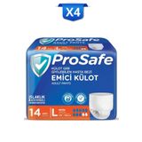 PROSAFE Külotlu Yetişkin Hasta Bezi Emici Külot Büyük(L) 14'lü X4