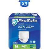 Prosafe Külotlu Yetişkin Hasta Bezi M (80-120 Cm) Islaklık Göstergeli 9’lu Tanışma Paketi 3’lü