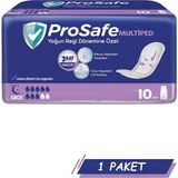 Prosafe Multiped Gece 10'lu Sızıntı Önleyici Teknolojiye Sahip Yumuşak Pedler Yoğun Regl İçin