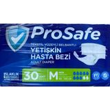 Prosafe Tekstil Yüzeyli Belbantlı M 60 Adet Yetişkin Hasta Bezi