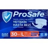 Prosafe Yetişkin Hasta Bezi Large 60 Adet Tekstil Yüzeyli Belbantlı Özellikli